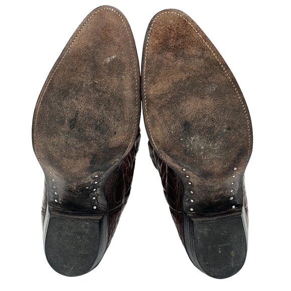 Vintage Justin 8880 Exotic Men's 10.5 Brown Full Alligator Cowboy Western Boots - Picture 6 of 16